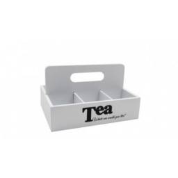 Caja para T 6 divisiones de Madera CAsa Blanco