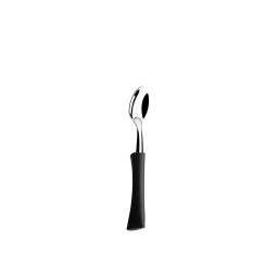 Cuchara para Postre 17 cm Acero inox y Plstico Negro Inova Di solle