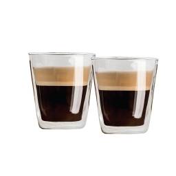 Vaso doble pared 85 ml Vidrio templado Bastiani Set x2