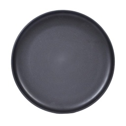 Plato de mesa 27cm Cermica Borde Recto Negro