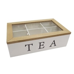 Caja de t 6 Divisiones 23x15x7cm Blanco