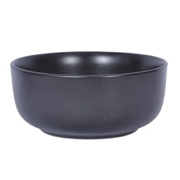 Bowl de Cermica D14cm Borde Recto color Negro