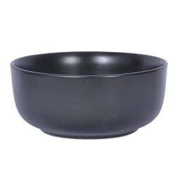 Bowl de Cer�mica D14cm Borde Recto color Negro