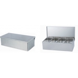 Topinera Rectangular de 4 Divisiones en Acero inoxidable Mis`n Place