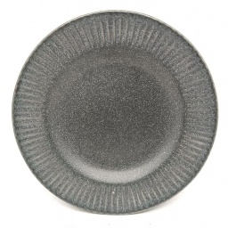Plato de Postre 20 cm Gris Moteado Borde Lneas
