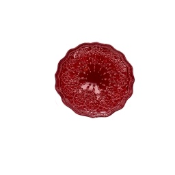 Plato de Postre 20 cm Ondulado Texturado Bordeaux