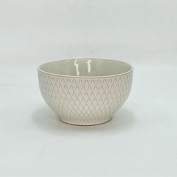 Bowl 14x7.5 cm Cermica Blanco Texturado