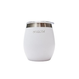 Mate 240 ml ConTapa Doble Pared de Acero Inoxidable Blanco