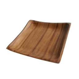 Plato Cuadrado 20 cm Madera Acacia