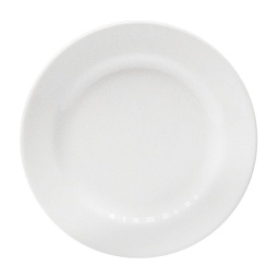 Plato llano 23 cm Blanco Melamina