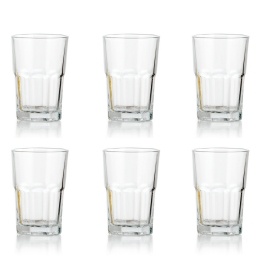Vaso de vidrio 375 ml Boston Crisa Kit x6