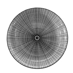 Plato Hondo 20 cm Cermica Lneas/ Crculos Negro