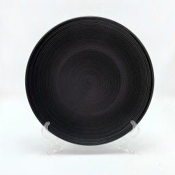 Plato Labrado 26.5 cm Negro Cermica