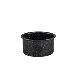 Ramequin 400 ml 10 cm  Acero Vitrificado Negro Cinsa