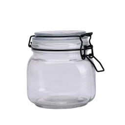 Frasco de vidrio hermtico 750ml con tapa