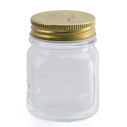 Frasco 150 ml con tapa dorada