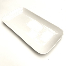 Fuente 36x19x2.8cm porcelana blanco