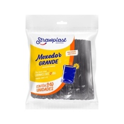 Mezclador Revolvedor Descartable Negro Pack x 240
