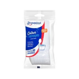 Cuchara Plstica Descartable Blanca Pack X50