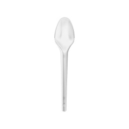Cuchara Transparente Descartable para Postre Pack x50
