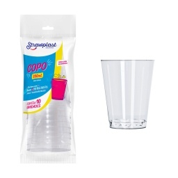 Vaso Acrlico Descartable Transparente 200 ml Pack x 10