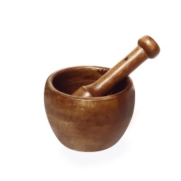 Mortero Machacador de Madera Acacia 13x9 cm