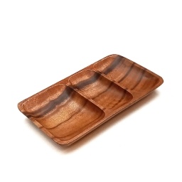 Copetinero rectangular con 3 divisiones 25.5x14x3 cm
