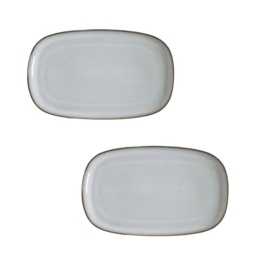 Bandeja rectangular 20x12 cm Cermica Organic Selecta Kit x2