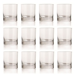 Vaso Whisky 325 ml Vidrio Fondo Grueso Crisa Kit x12