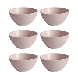 Bowl 14 cm Cer�mica R�stico Rosa Kit x6