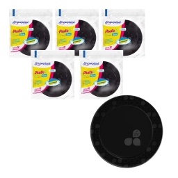 Plato Descartable Redondo 15 cm Negro  x50 unidades