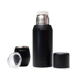 Combo Termo 750 ml y mate 250 ml Negro