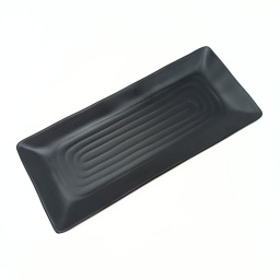 Plato Bandeja rectangular 26.5x11.5x1.8 cm Melamina negro