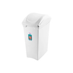 Basurero Papelera con tapa basculante 40 lts Blanco