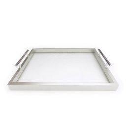 Bandeja 39x29x6 cm Mdf y Vidrio