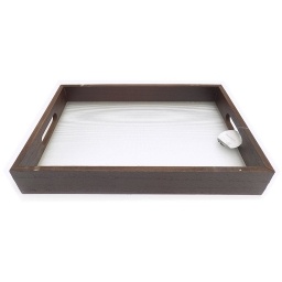 Bandeja 34 x 24 x 5 cm Mdf y vidrio
