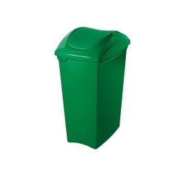 Basurero Papelera con tapa basculante 40 lts Verde