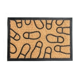 Alfombra felpudo coco y goma 40x60 x1 cm Diseo Pies