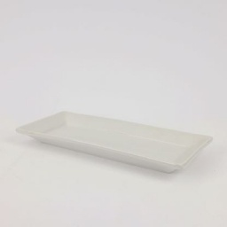 Fuente Rectangular 30x17x2.7cm Ceramica Blanca