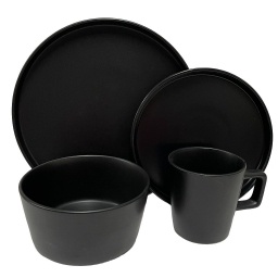 Juego de Vajilla 16 pzs negro