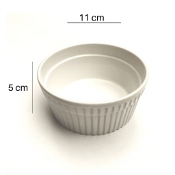 Ramequin 11 cm apilable de porcelana blanca Selecta