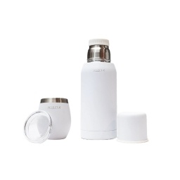 Combo Termo 750 ml y mate 250 ml Blanco