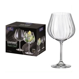 Set x2 Copa Gin Tonic Waterfall 710ml Crystal de Bohemia