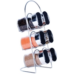 Set x6 Especieros 110ml de vidrio con soporte