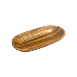 BANDEJA OVAL MADERA 20X10X2.5CM SELECTA