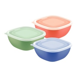 Contenedor Recipiente 2000ml c/ Tapa Tramontina Colores Surtidos