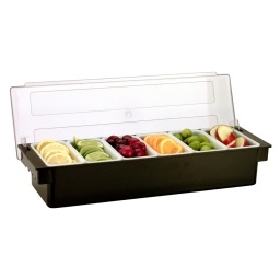 Topinera Rectangular con tapa 6 divisiones Acrlico Sunnex