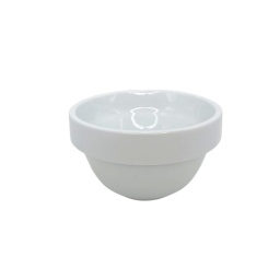 Bowl Ramequin Alto Apilable 15x6.5 cm Porcelana Blanco