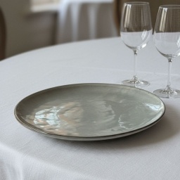 Plato llano 29 cm Cermica Gris Glaze Selecta