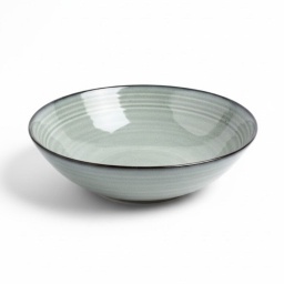 Plato hondo 20 cm Cermica Glaze Gris Selecta